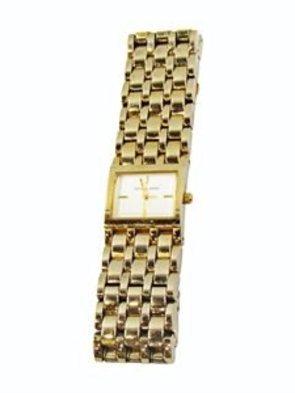 Michael Kors Gold Tone Rectangular Watch Stainless Steel Bracelet